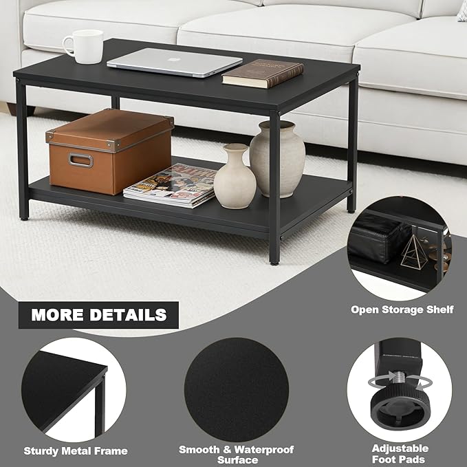 ZenStyle Industrial Coffee Table - Image 8