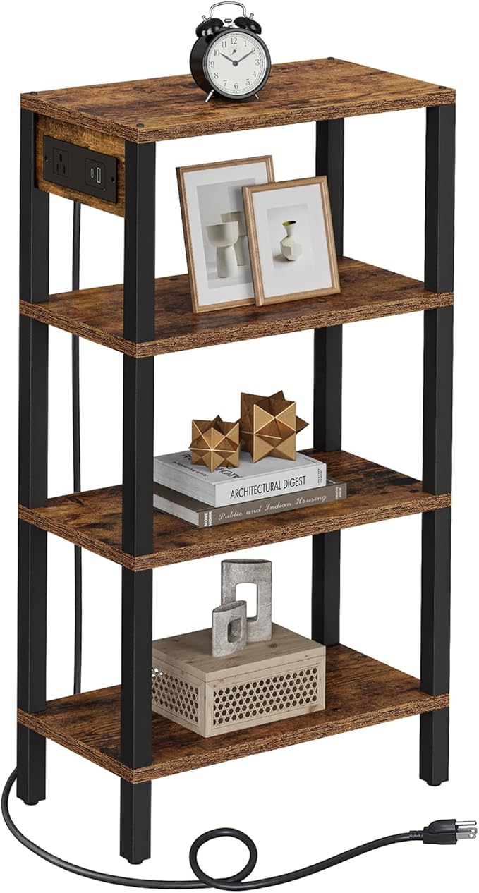 TUTOTAK Narrow Side Table with Charging Station, Small End Table with USB Ports by ChoosetutotakFurnitureBuildYourCozyHome
