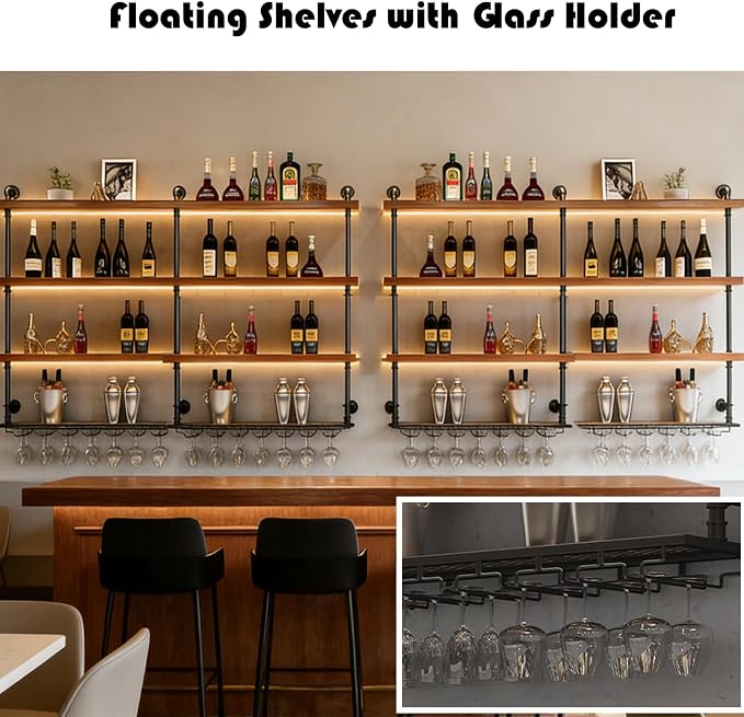 47.2in Wall Mounted Wine Rack - Image 6
