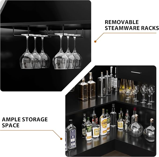 Godchoices L Shaped Home Bar Unit - Image 6