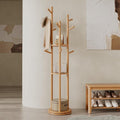 Muwuele Solid Wood Rotary Coat Rack, Freestanding Coat Rack by Muwuele