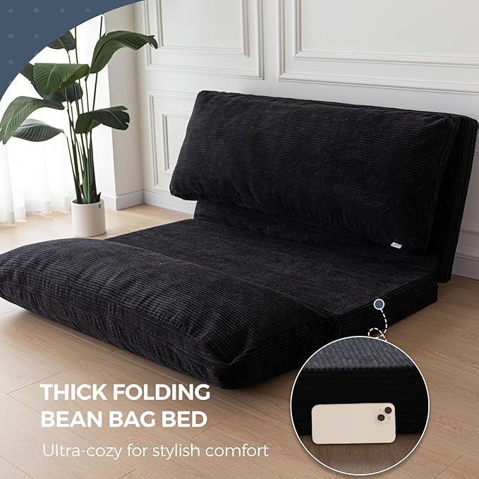MAXYOYO Folding Sofa Bed, Extra Thick and Long Floor Sofa Convertible Sleeper - Image 5