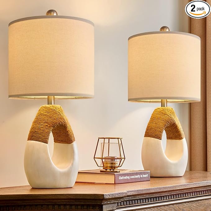 OYEARS 19'' Small Boho Table Lamps by OYEARS