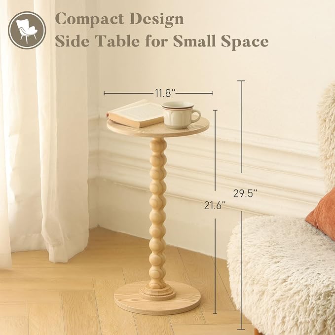 Fultyle Round Side Table, Small Drink Table - Image 2