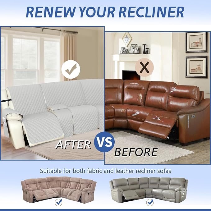 Arfntevss Recliner Sectional Couch Covers 1OO% Waterproof L Shape Sofa Cover - Image 5