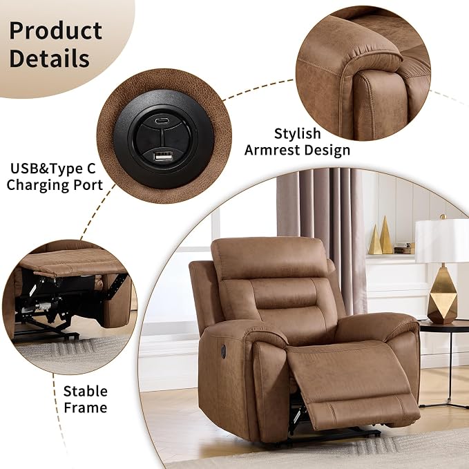 ANJ 2-Piece PU Leather Recliner Sofa Set - Image 3