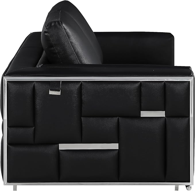 Blackjack Furniture Catania Modern Top Grain Italian Leather Sofa Set - Image 11