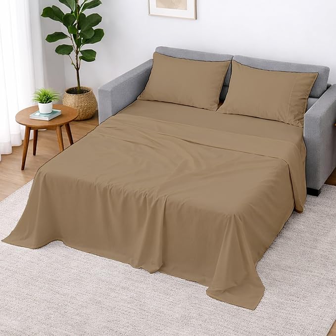 Cottington Lane Sleeper Sofa Sheets Full Size, 4 Piece Premium Quality 100% by CottingtonLane