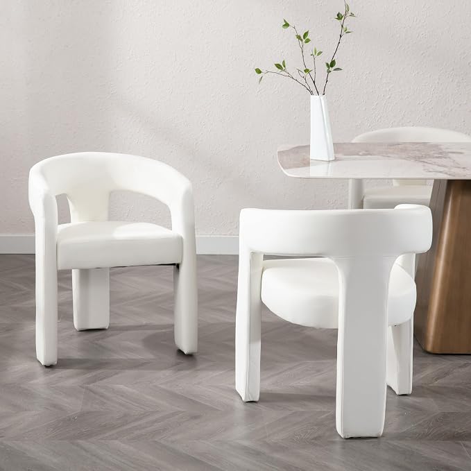BESTANO Modern PU Leather Upholstered Dining Chairs - Image 4