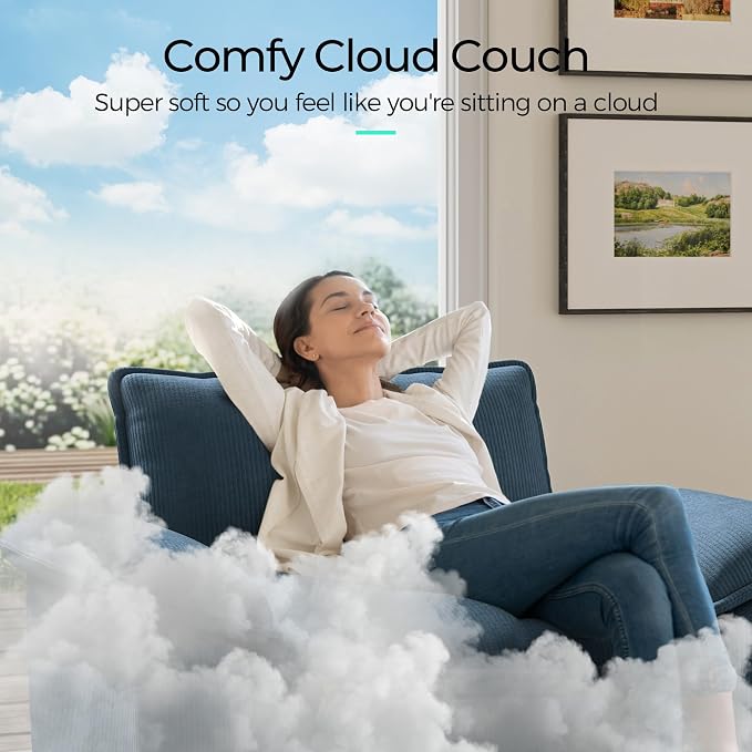 LINSY HOME Modular Sectional Sofa, 5-Seat Corduroy Modern Cloud Couch - Image 5