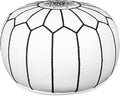 Marrakesh Gallery Genuine Leather Round Pouf Unstuffed by MarrakeshGallery