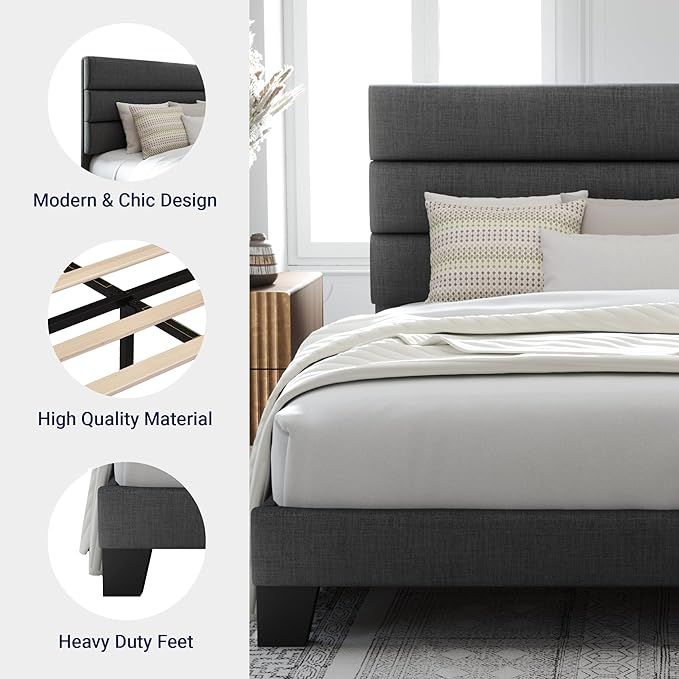 Allewie King Bed Frame Platform Bed - Image 6