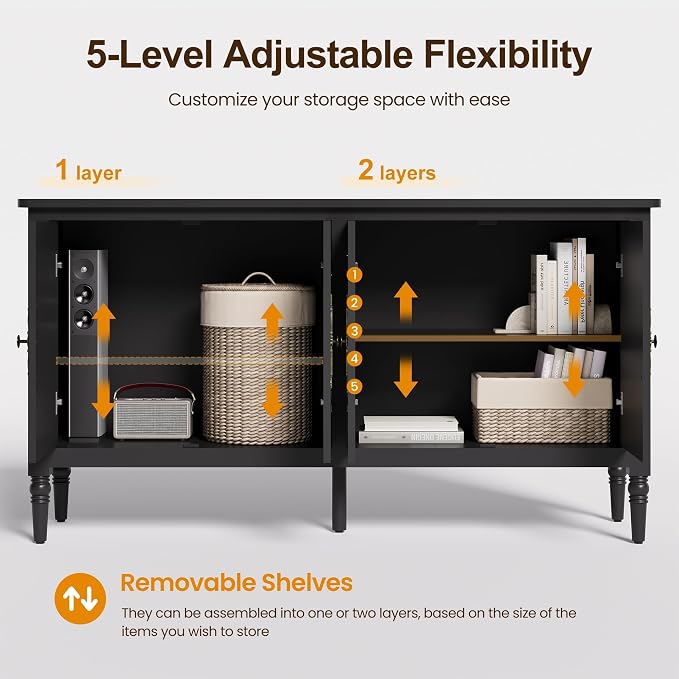 RoyalCraft 118" Buffet Cabinet - Image 4