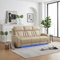 Power Recliner Sofa with LED Lights, Leather Power Reclining Sofa, Living Room by Unknown