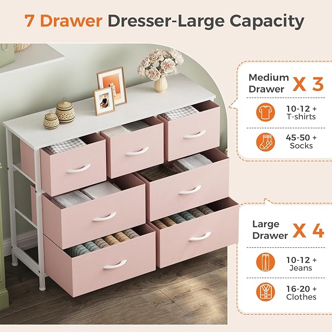 Sweetcrispy 7 Drawer Dresser - Image 4