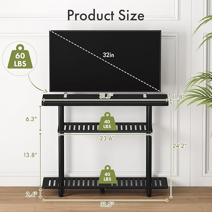 Bamboo TV Stand, Small TV Stands - Image 2