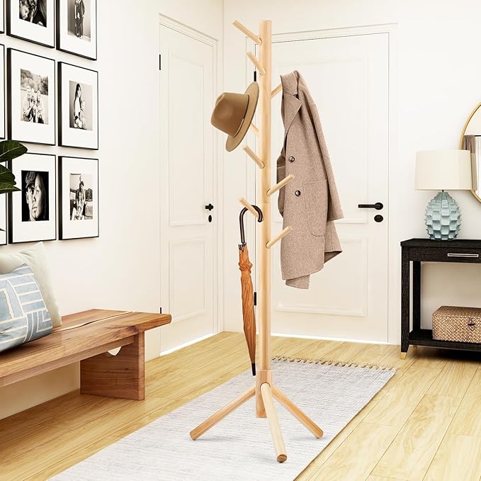 WANGMUXIA 2 PCS Coat Rack, Freestanding Coat Rack - Image 2