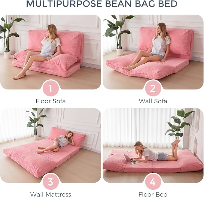 MAXYOYO Folding Sofa Bed, Extra Thick and Long Floor Sofa Convertible Sleeper - Image 7