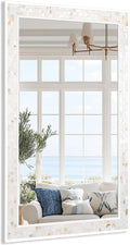 Tanmicoshomy 20x 28 Inch Rectangle Wall Mirror, Natural Shell Framed by Tanmicoshomy