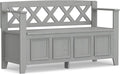 SIMPLIHOME Amherst Entryway Storage Bench by SimpliHome