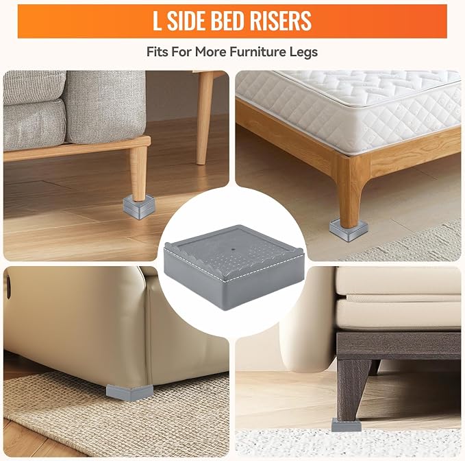 shouwuhho Furniture Risers, 4 Pack Bed Risers - Image 4