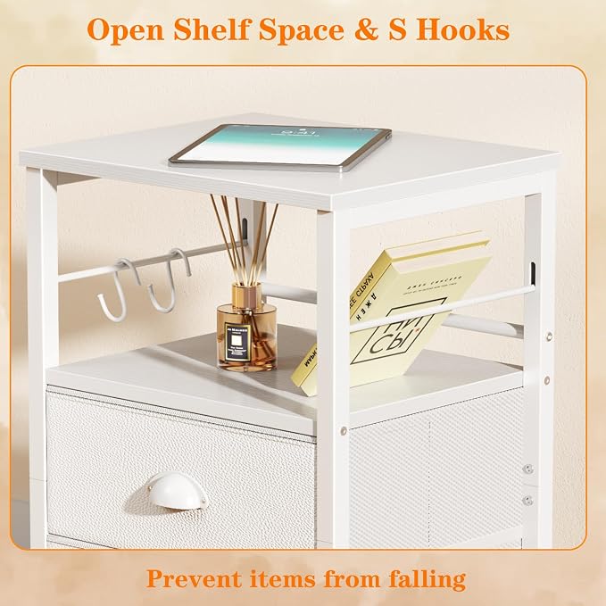 Furologee Nightstands Set of 2, End Table - Image 6