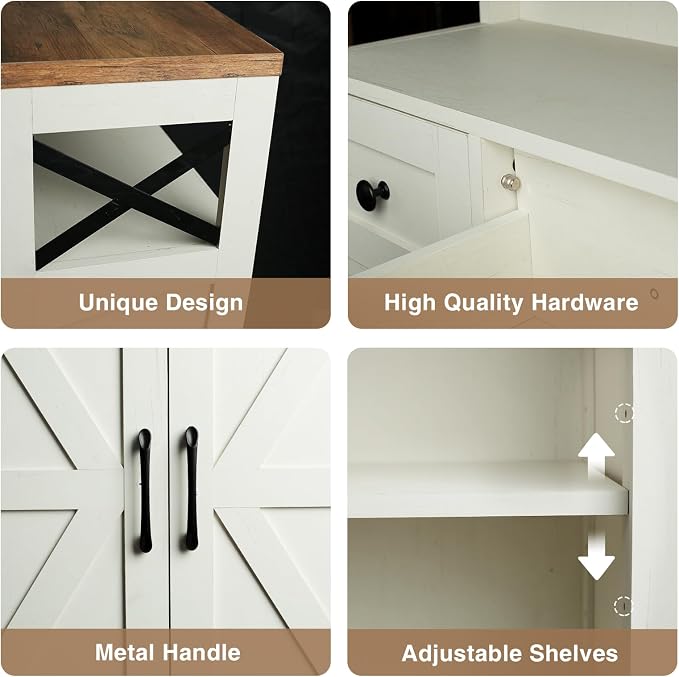 FiveWillowise Farmhouse Storage Cabinet - Image 7