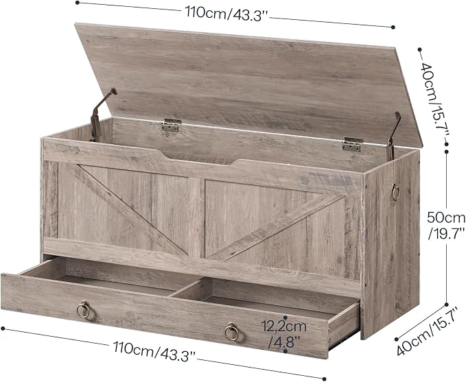 HOOBRO Storage Chest, 43.3" Toy Chest - Image 3
