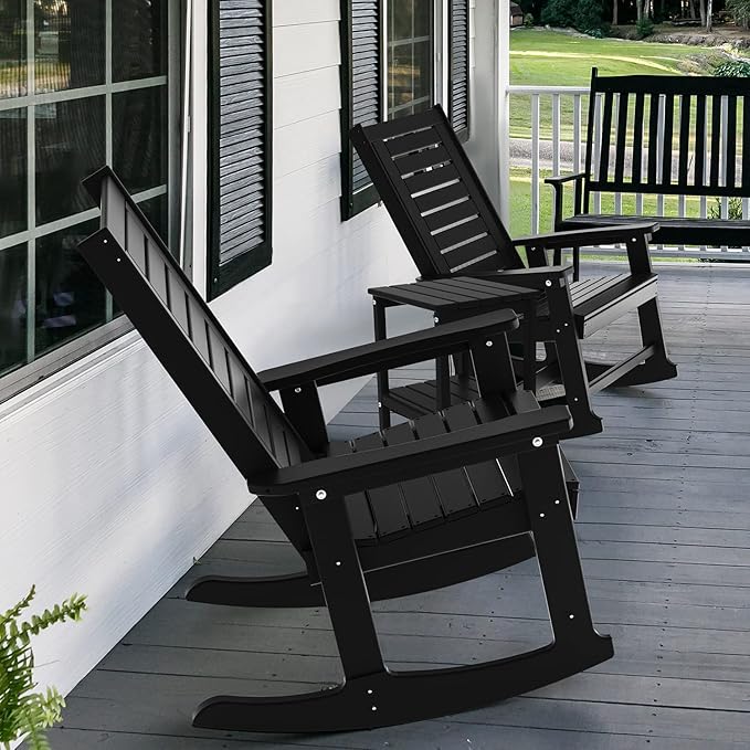 GREENVINES Outdoor Rocking Chair Set | 3-Piece | 2 Rocking Chairs - Image 6