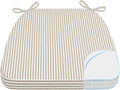 AAAAAcessories D-Shaped Chair Cushions, Machine-Washable Cover, Natural Sand by AAAAAcessories