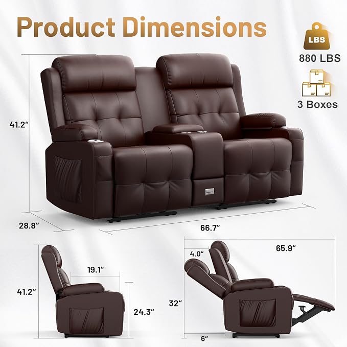 Recliner Sofa Set, RV Wall Hugger Recliners - Image 5