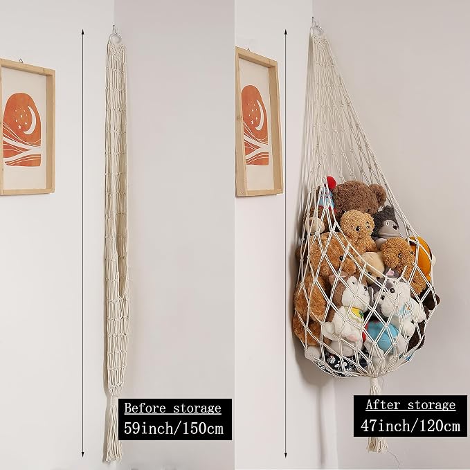 Amdermi Novel Stuffed Animal Hammock Corner Hanging Net - Image 9