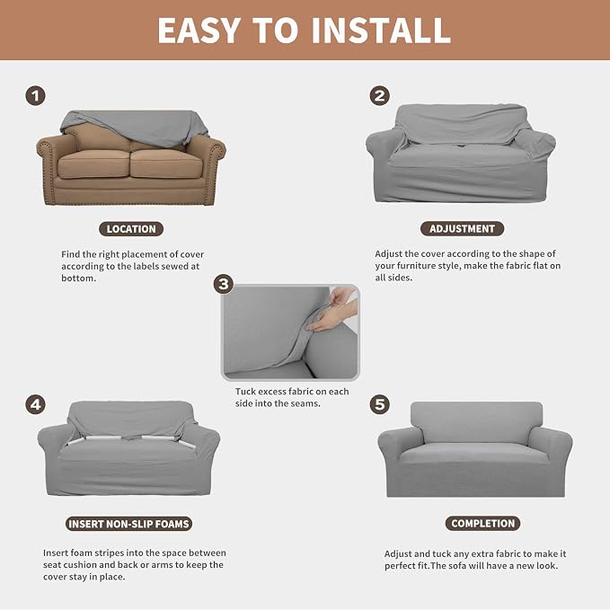 Easy-Going 100% Waterproof Chair Couch Cover, Dual Waterproof Sofa Cover - Image 5