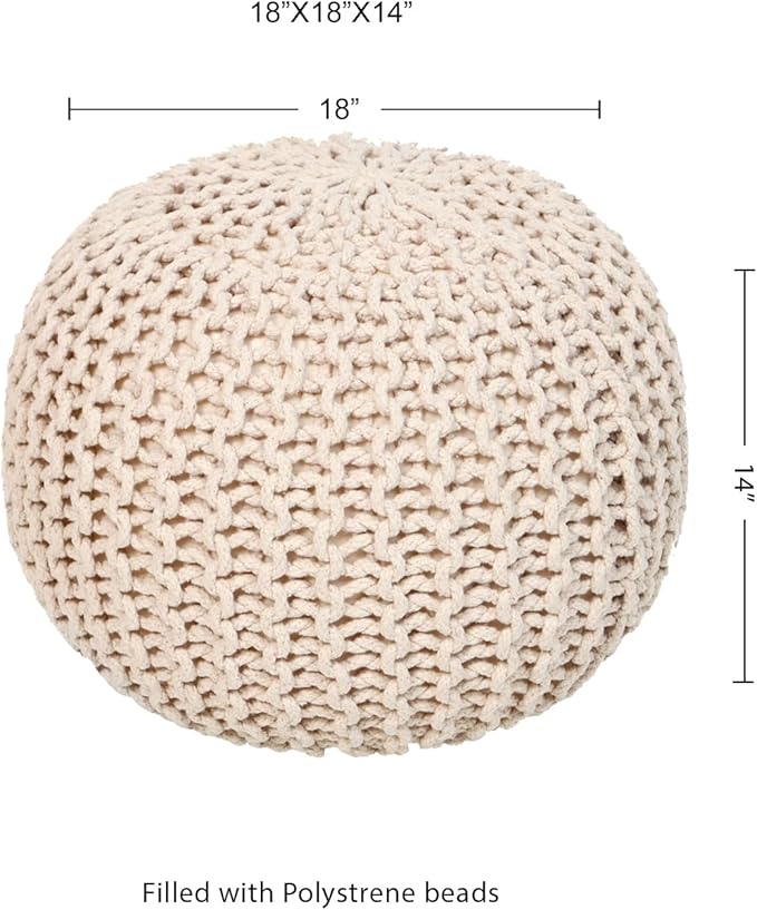 REDEARTH · Round Pouf Ottoman - Image 3