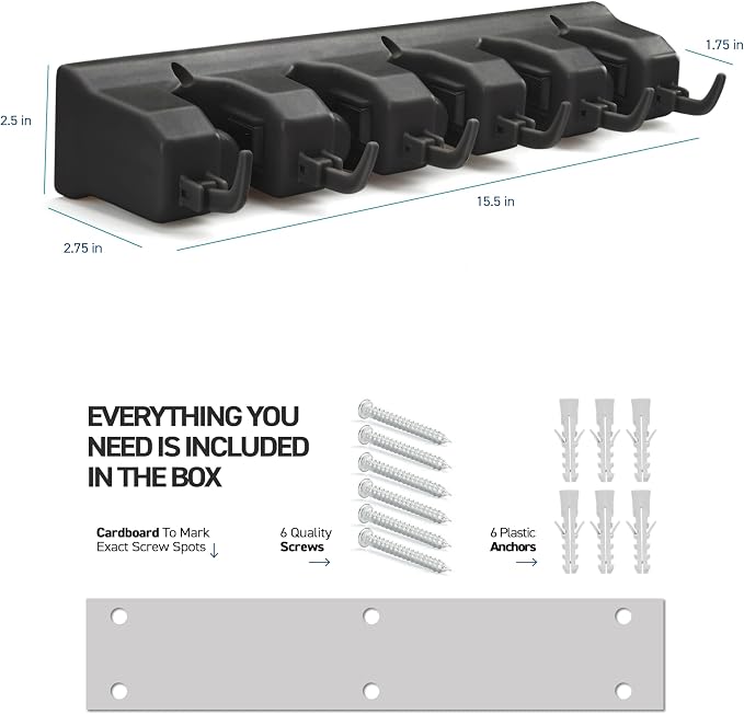 Mop and Broom Holder Wall Mount - Image 2