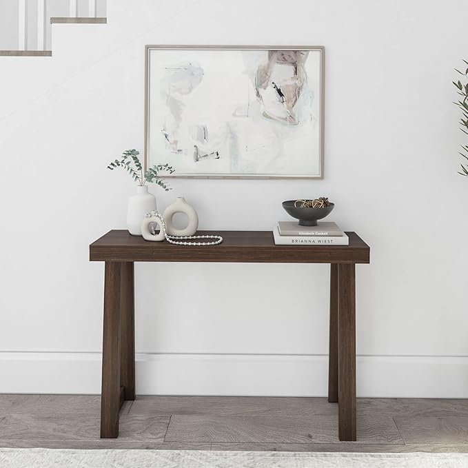 Plank+Beam Solid Wood Console Table, 46 Inch, Sofa Table, Narrow Entryway Table - Image 3