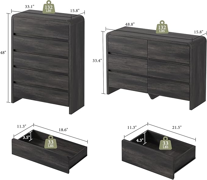 Modern 4-Piece Bedroom Furniture Set - Image 2