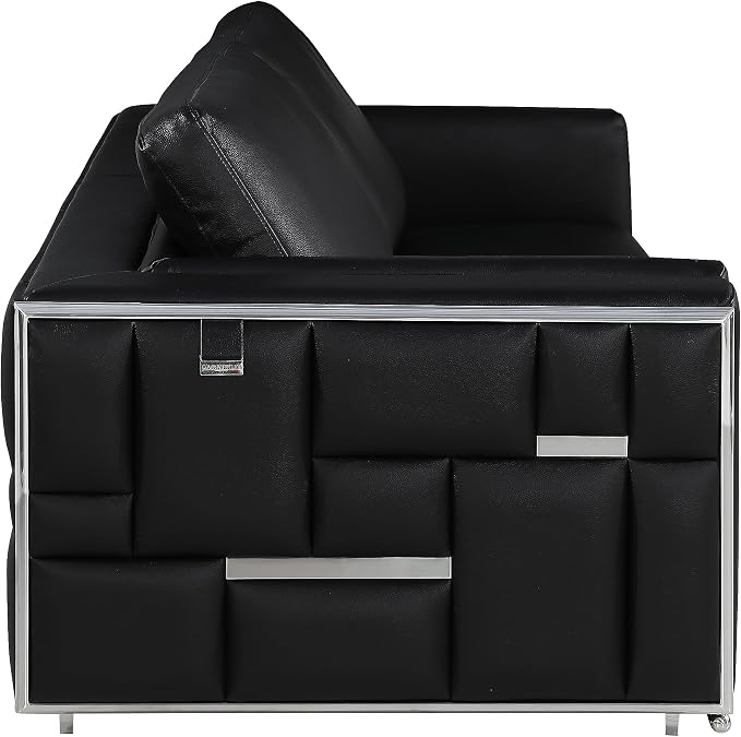 Blackjack Furniture Catania Modern Top Grain Italian Leather Sofa Set - Image 17