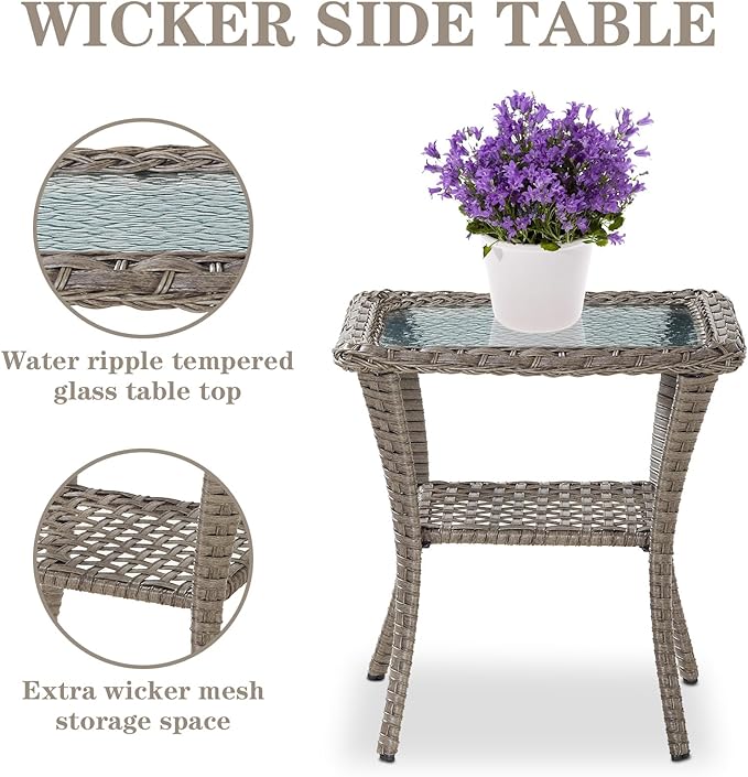 Belord 7 Piece Wicker Patio Furniture Set - Image 9