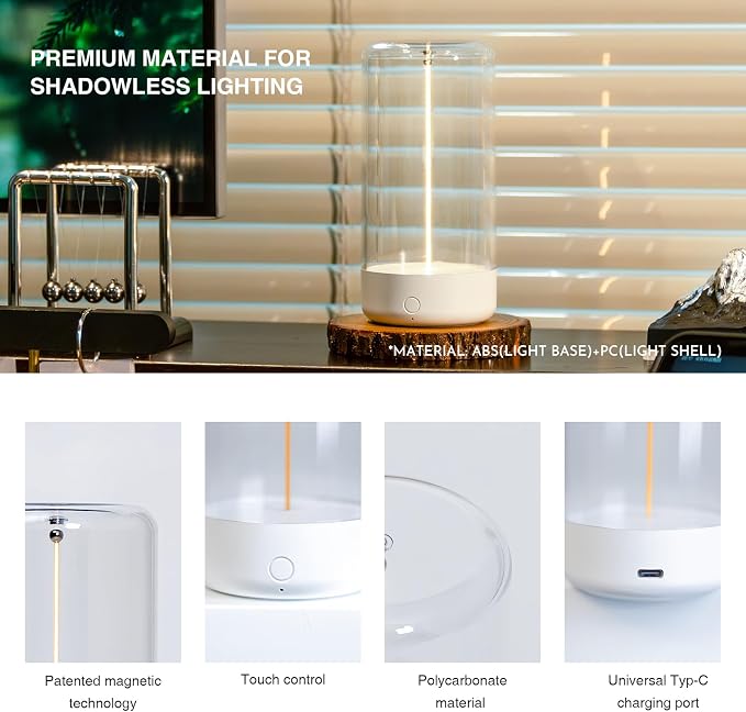 AUGE LIGHT Mini Minimalist Table Lamp Cordless Lamp Rechargeable Table Lamp - Image 3