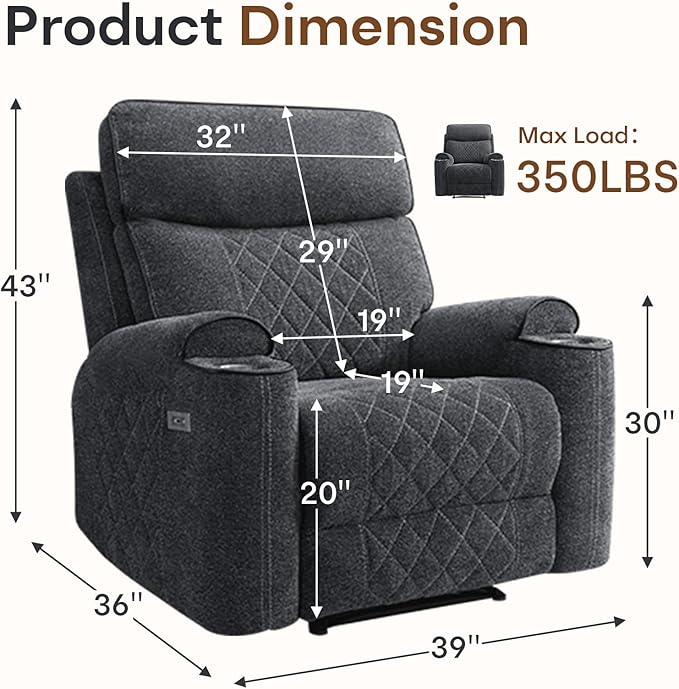 HAOMARKETS Power Recliner Chair - Image 2