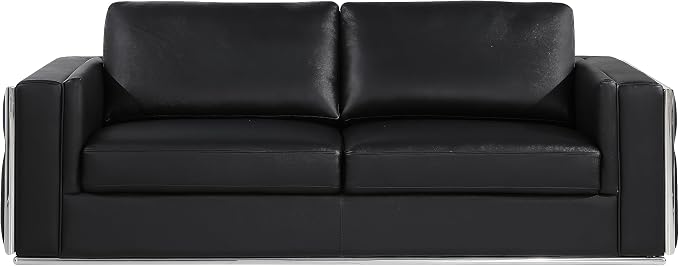 Blackjack Furniture Catania Modern Top Grain Italian Leather Sofa Set - Image 5