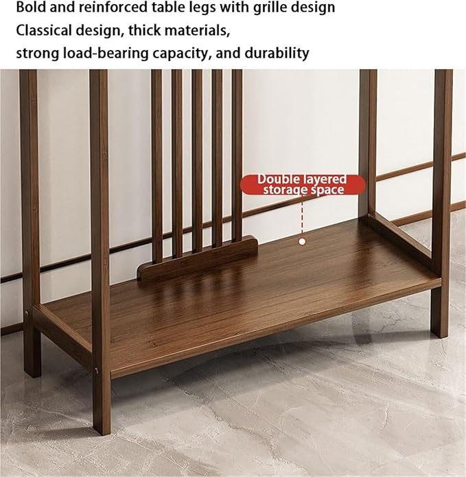 Natural Bamboo Console Table - Image 5