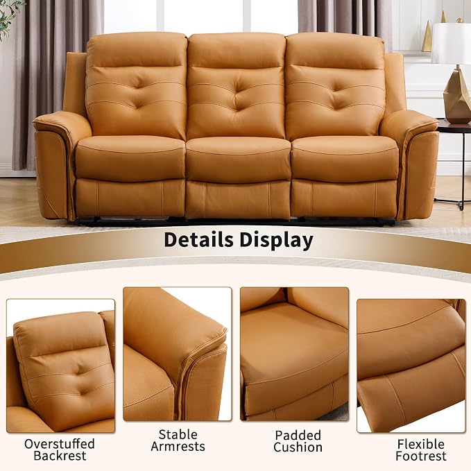 ANJ Oversized Power Reclining Loveseat Sofa Set of 2 - Image 6