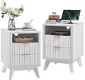 T4TREAM Fluted Nightstand Set of 2 by T4TREAMFurniture