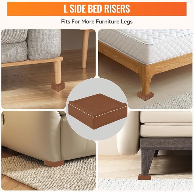 shouwuhho Furniture Risers, 4 Pack Bed Risers - Image 4