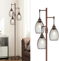Torondo Dimmable Farmhouse Industrial Floor Lamp, Matte Brown Tree Standing by Torondo