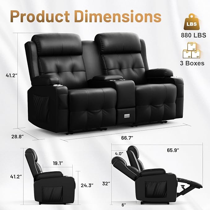 Recliner Sofa Set, RV Wall Hugger Recliners - Image 5