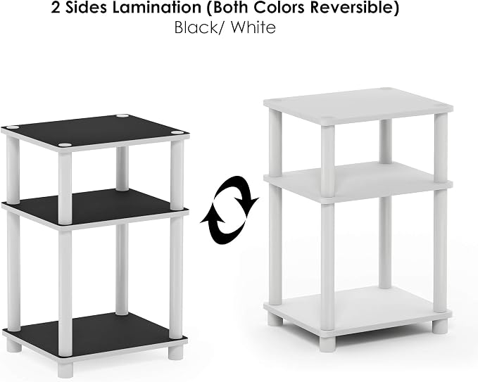 Furinno JUST Side Table, 3-Tier End Table, Open Shelves Night Stand, Bedside - Image 7