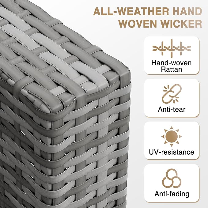 Aoxun Patio Furniture Sets, 12-Piece Outdoor Patio Furniture - Image 5